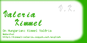 valeria kimmel business card
